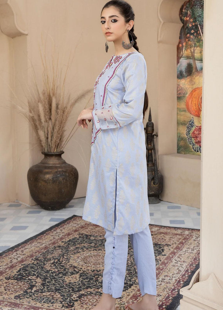 Kross Kulture Casual Pret  Jacquard Shirt KEE2-22308 Sky Blue