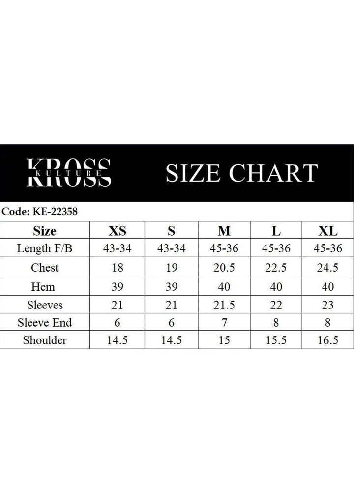 Kross Kulture Casual Pret  Cambric Shirt KEPW-22358 Ferozee