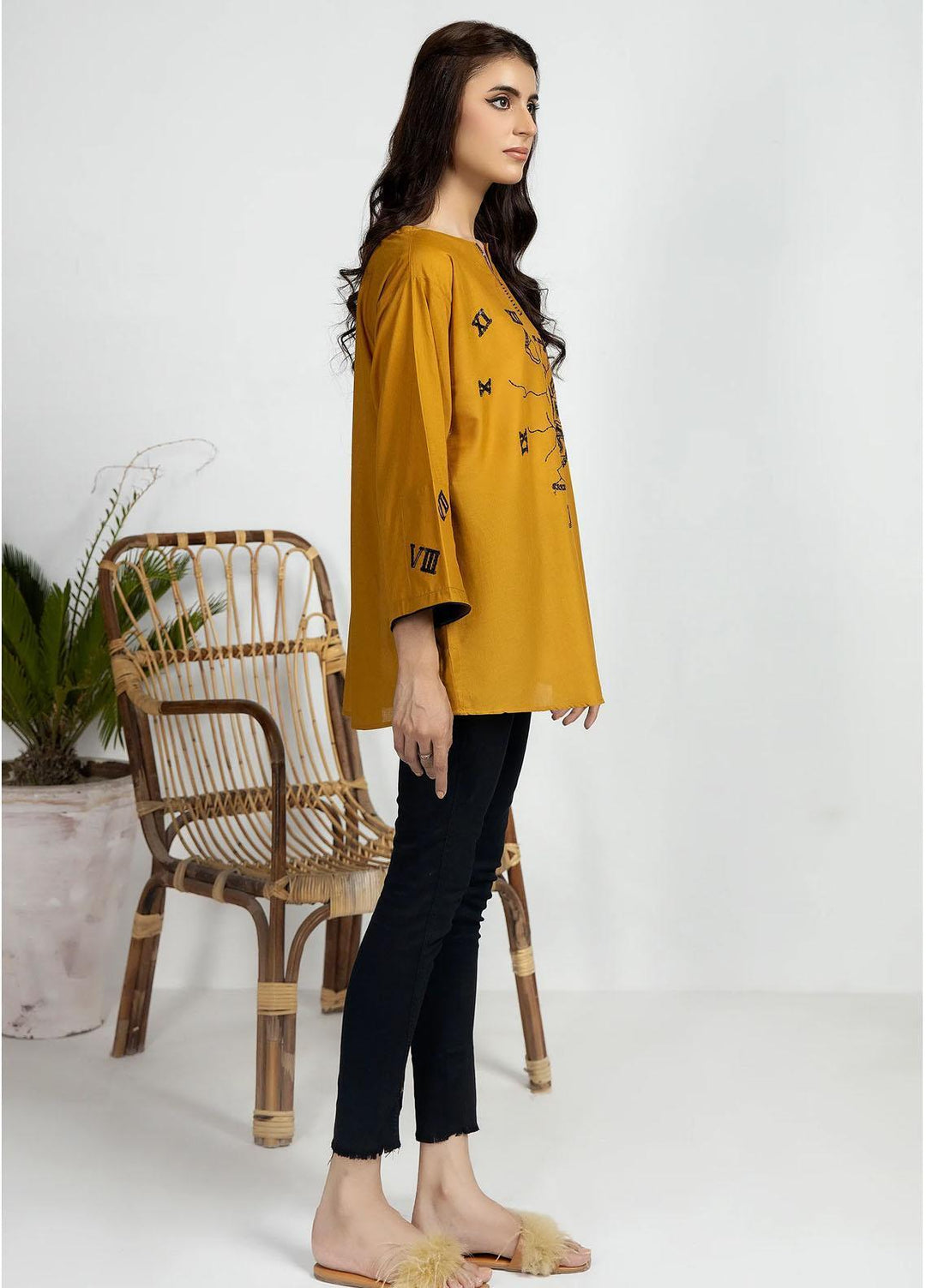 Kross Kulture Casual Pret  Cambric Shirt KKB-155 Ocre