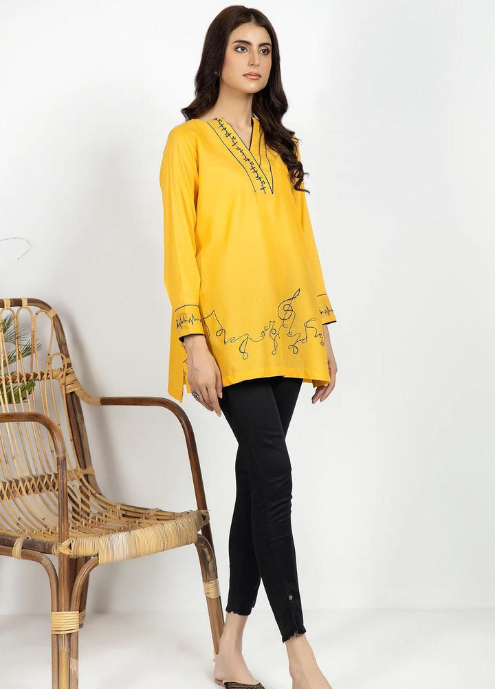 Kross Kulture Casual Pret  Cambric Shirt KKB-157 Yellow