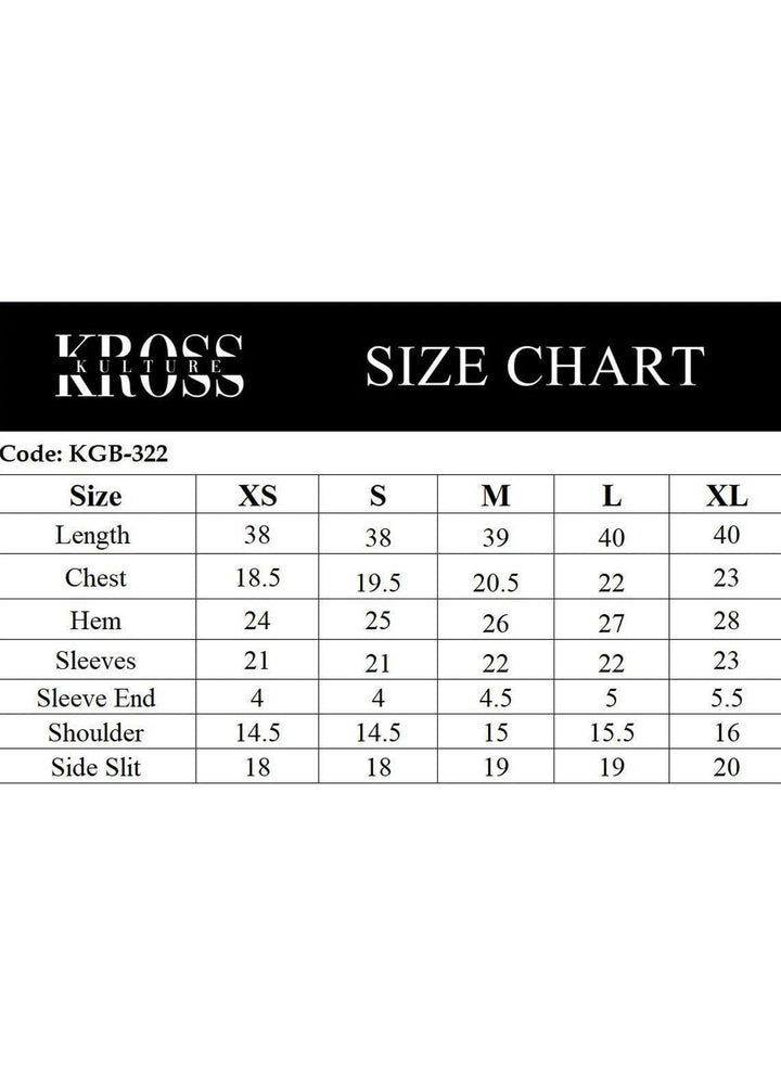 Kross Kulture Casual Pret  Lawn Shirt KKB-322 Sea Green