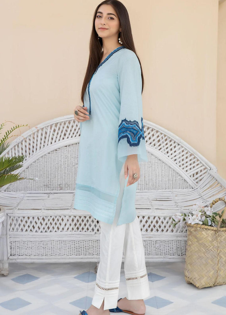 Kross Kulture Casual Pret  Cambric Shirt KE-22284 AQUA