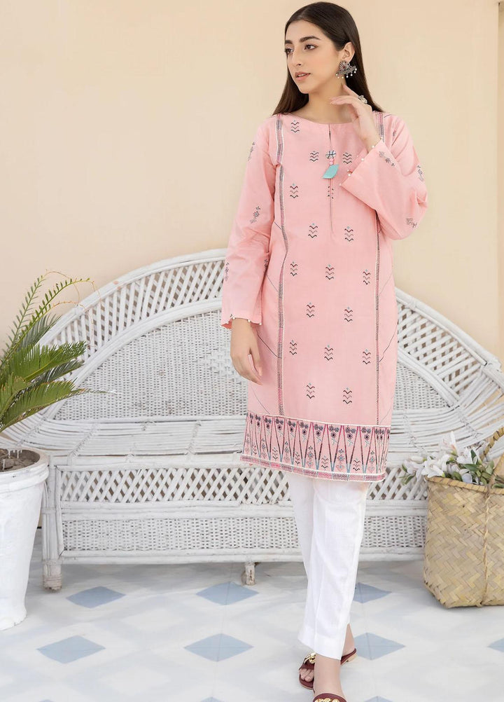 Kross Kulture Casual Pret  Cambric Shirt KE-22287 Light Pink