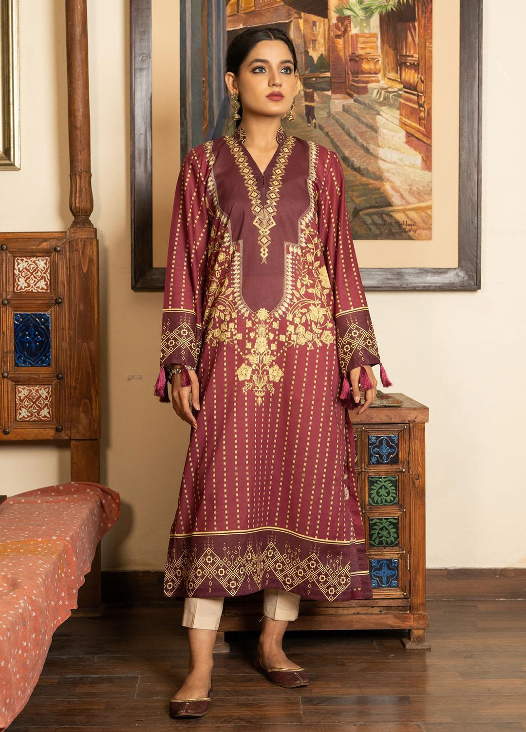Kross Kulture Printed Lawn  Unstitched Shirt KK22RKU SU1-07 - Summer Collection