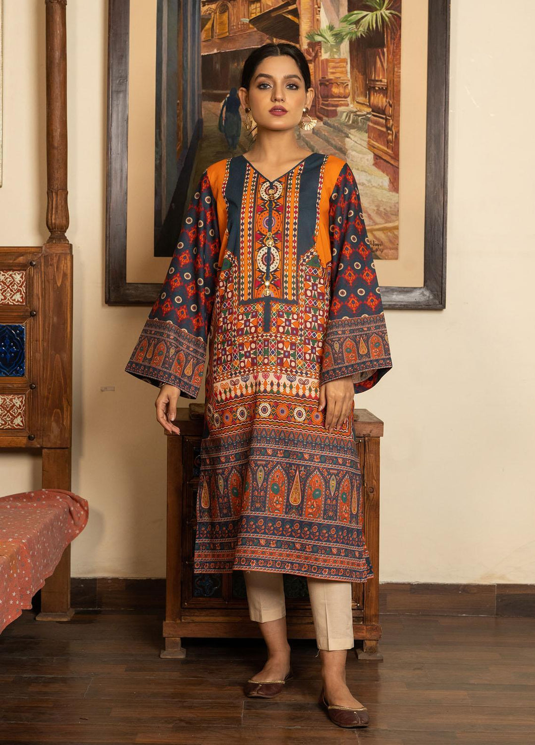 Kross Kulture Printed Lawn  Unstitched Shirt KK22RKU SU1-08 - Summer Collection