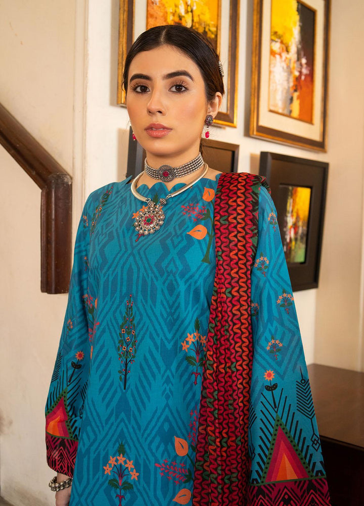 Kross Kulture Printed Lawn Suits Unstitched 3 Piece KK22RKU SU3-16 - Summer Collection