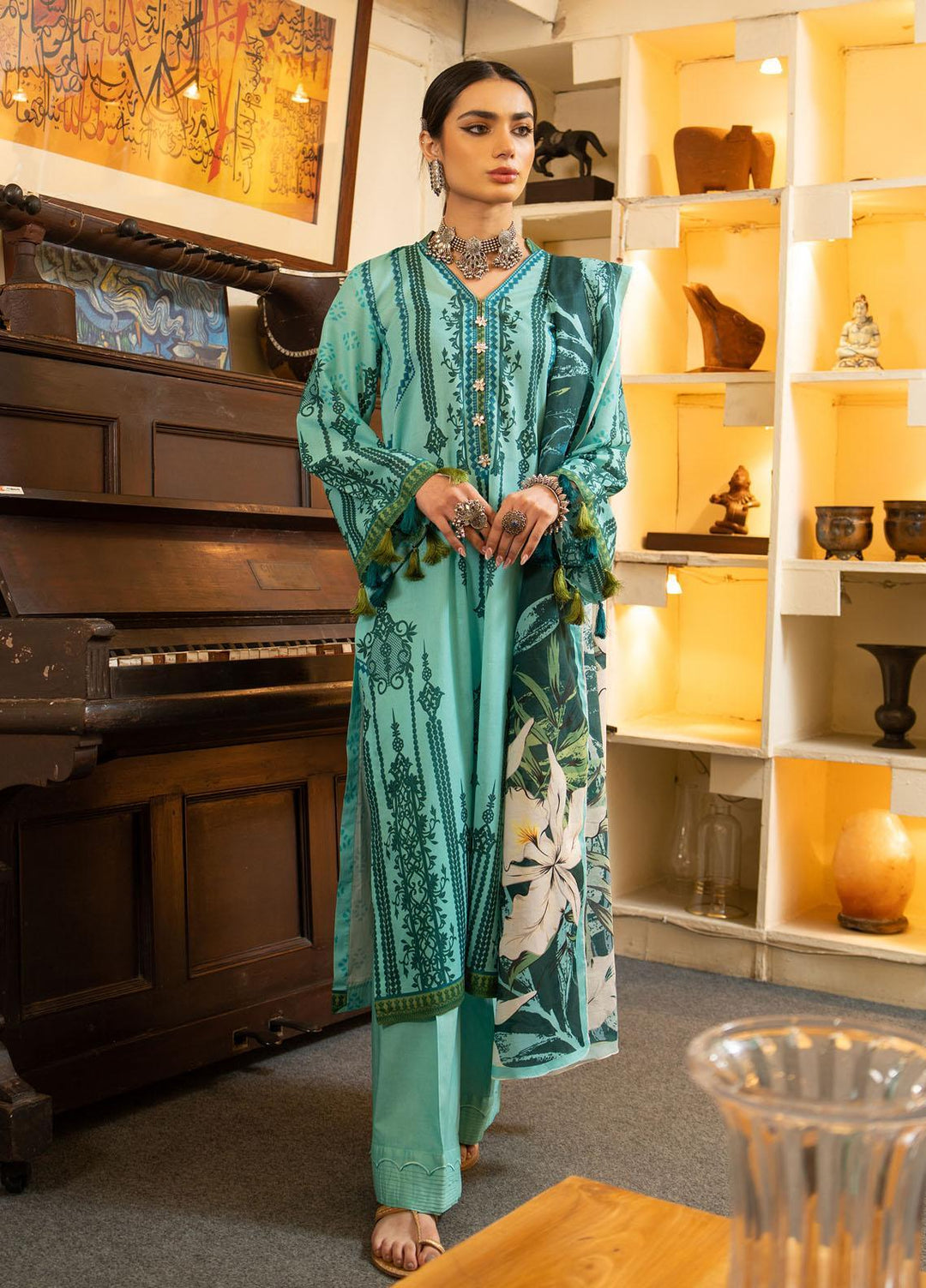 Kross Kulture Printed Lawn Suits Unstitched 3 Piece KK22RKU SU3-17 - Summer Collection