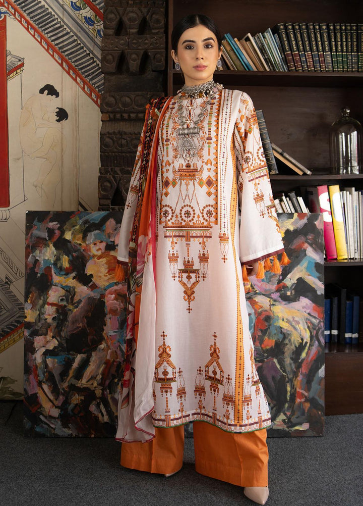 Kross Kulture Printed Lawn Suits Unstitched 3 Piece KK22RKU SU3-18 - Summer Collection