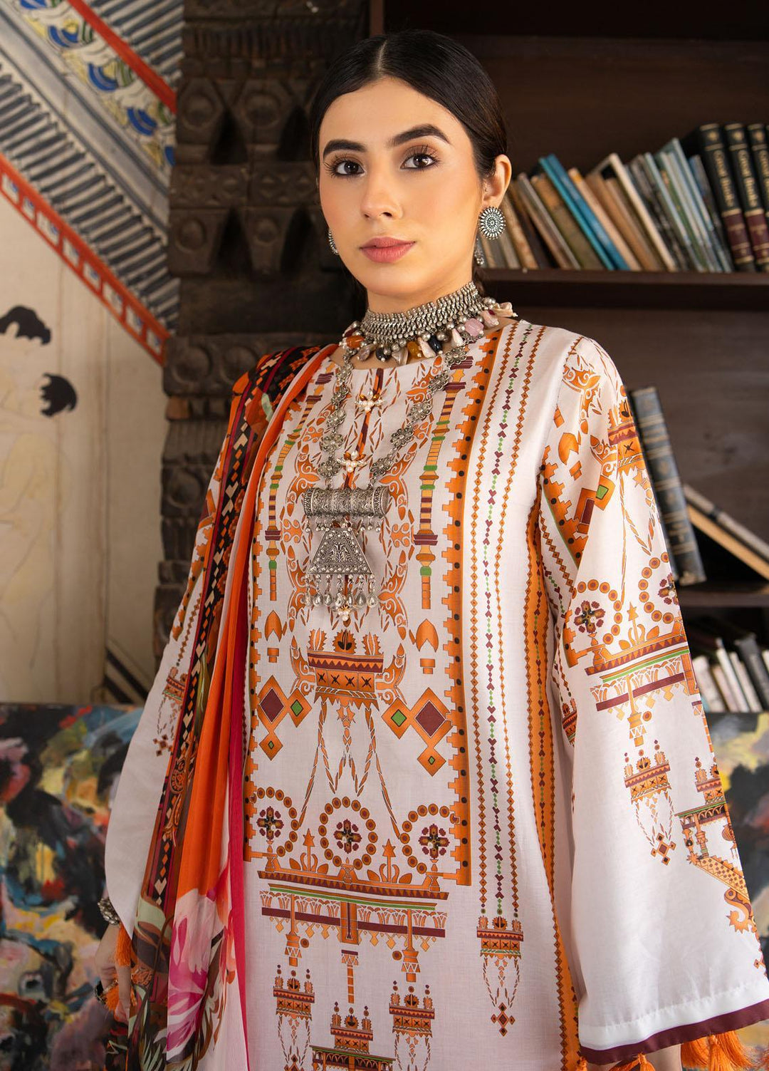 Kross Kulture Printed Lawn Suits Unstitched 3 Piece KK22RKU SU3-18 - Summer Collection