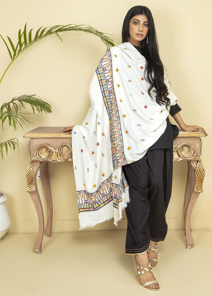 Kross Kulture Embroidered Marina Shawl KK21SBS KSH-21008 - Marina Shawl