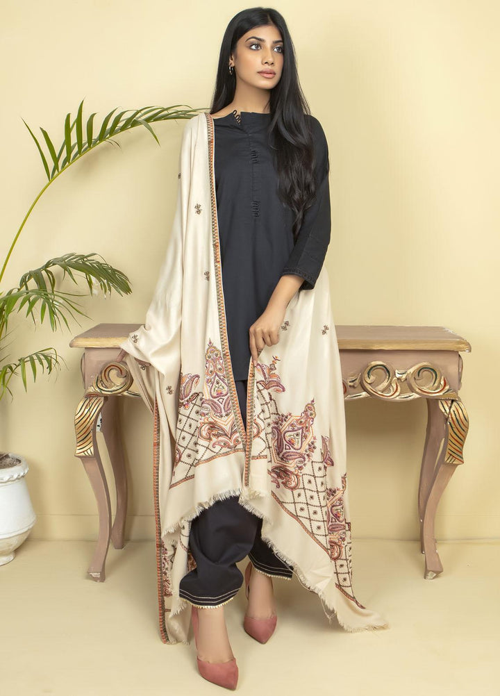 Kross Kulture Embroidered Marina Shawl KK21SBS KSH-21010 - Marina Shawls