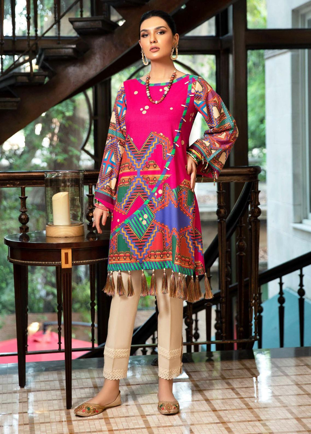 Kross Kulture Printed Cambric  Unstitched Shirt KK21UP PW-04 - Winter Collection