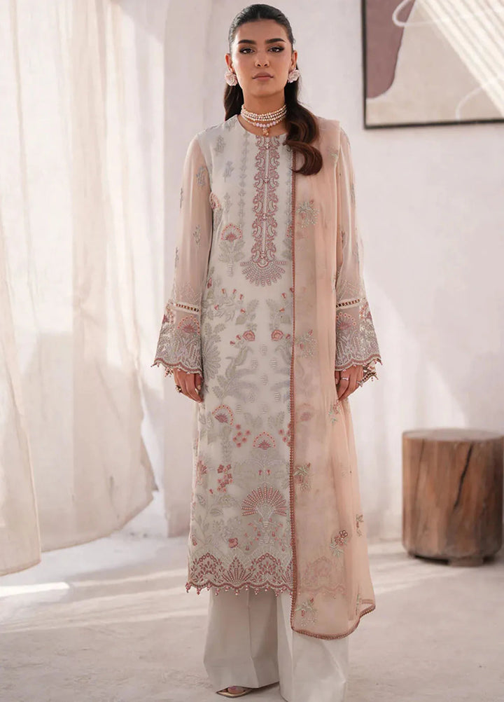 Kuch Khas By Flossie Embroidered Chiffon Suit Unstitched 3 Piece FL24K K-1501 Mia - Luxury Collection