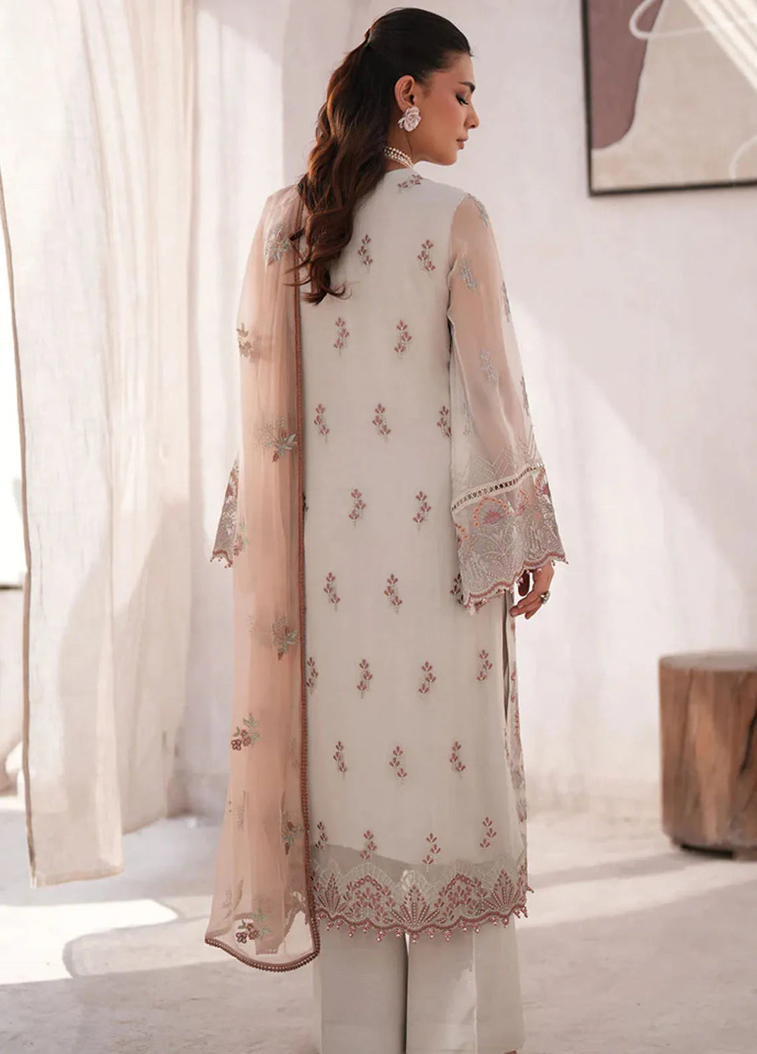 Kuch Khas By Flossie Embroidered Chiffon Suit Unstitched 3 Piece FL24K K-1501 Mia - Luxury Collection