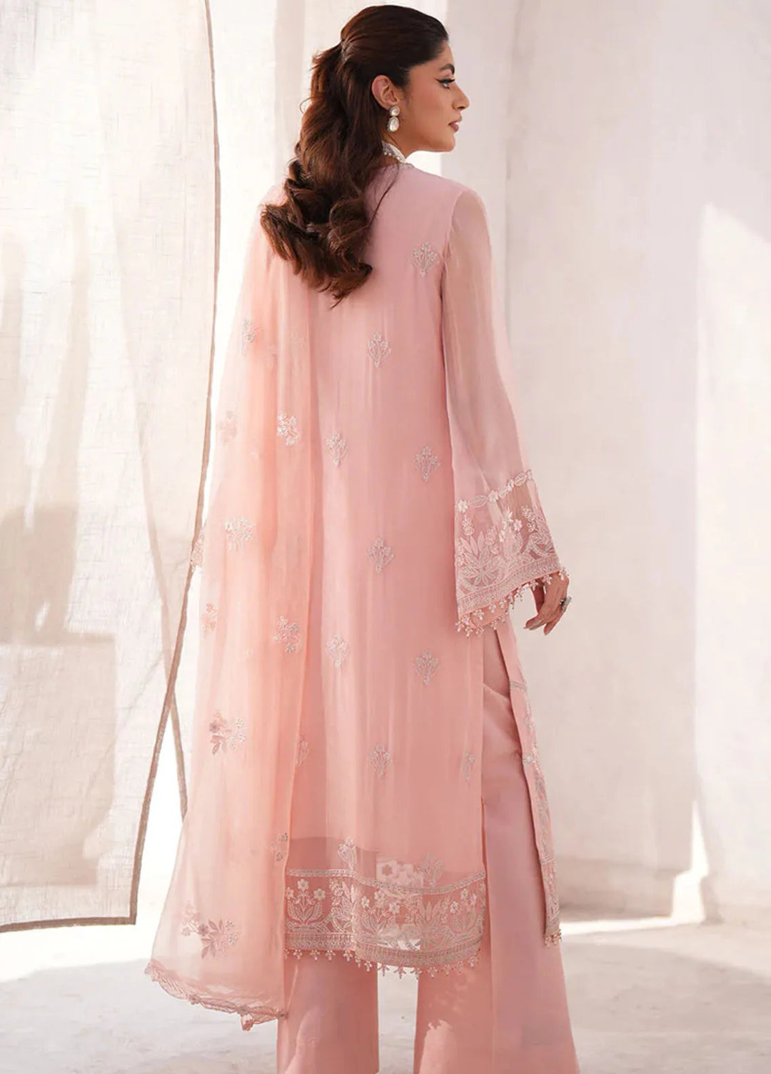 Kuch Khas By Flossie Embroidered Chiffon Suit Unstitched 3 Piece FL24K K-1502 Mirha - Luxury Collection