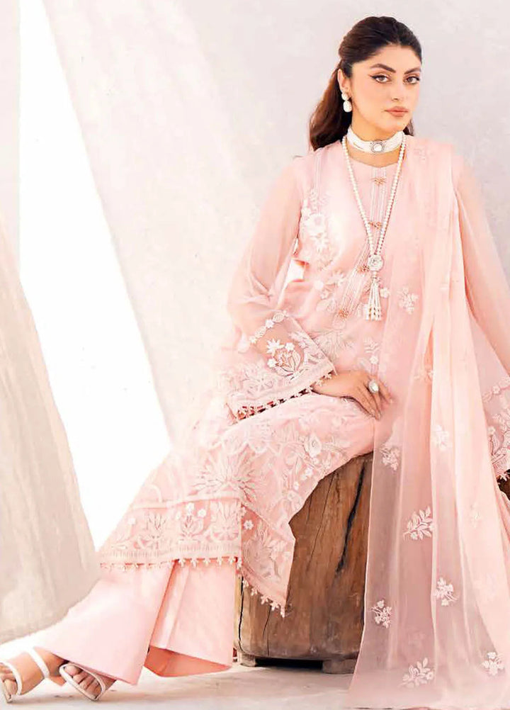 Kuch Khas By Flossie Embroidered Chiffon Suit Unstitched 3 Piece FL24K K-1502 Mirha - Luxury Collection