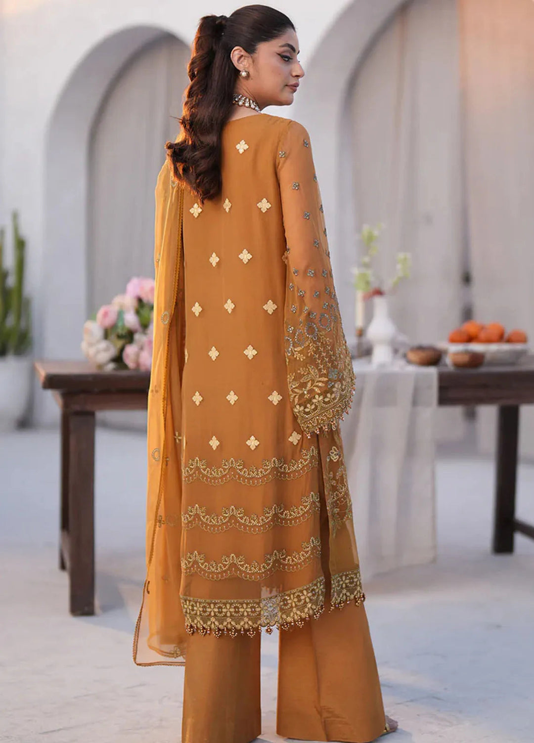 Kuch Khas By Flossie Embroidered Chiffon Suit Unstitched 3 Piece FL24K K-1503 Diane - Luxury Collection