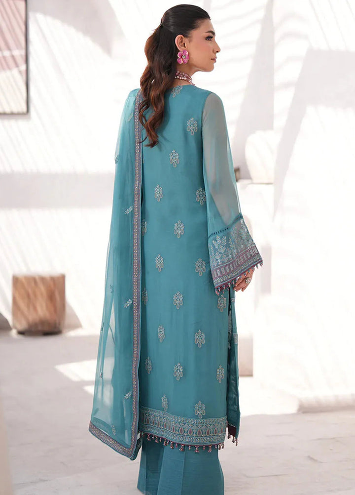 Kuch Khas By Flossie Embroidered Chiffon Suit Unstitched 3 Piece FL24K K-1505 Fae - Luxury Collection