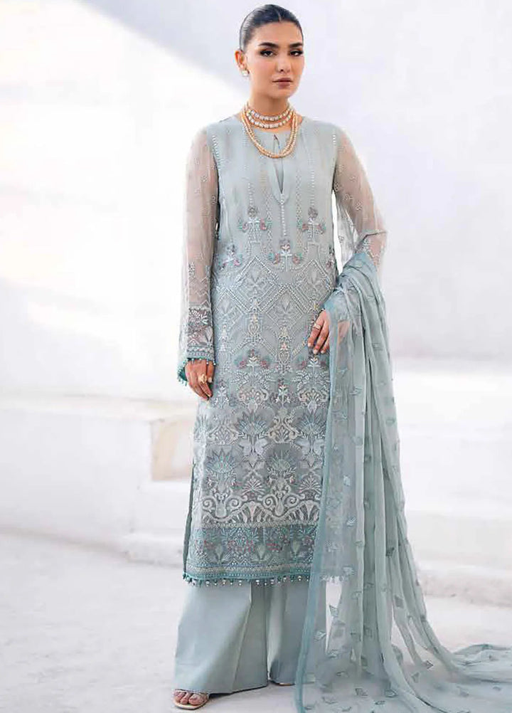 Kuch Khas By Flossie Embroidered Chiffon Suit Unstitched 3 Piece FL24K K-1507 Izara - Luxury Collection