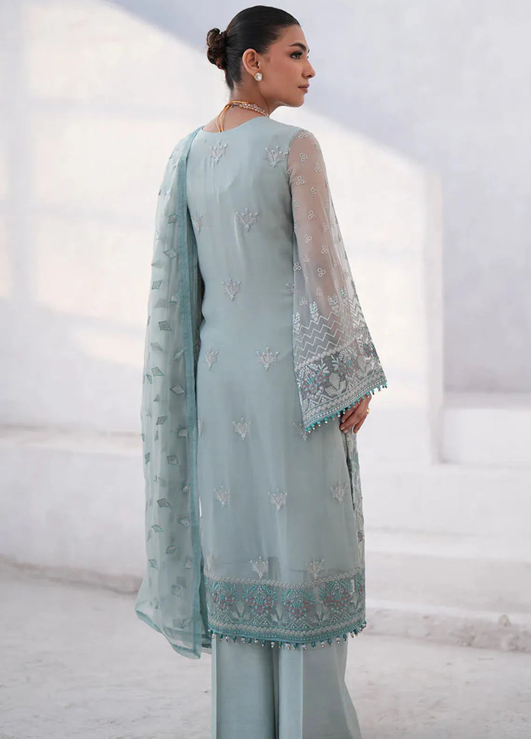 Kuch Khas By Flossie Embroidered Chiffon Suit Unstitched 3 Piece FL24K K-1507 Izara - Luxury Collection