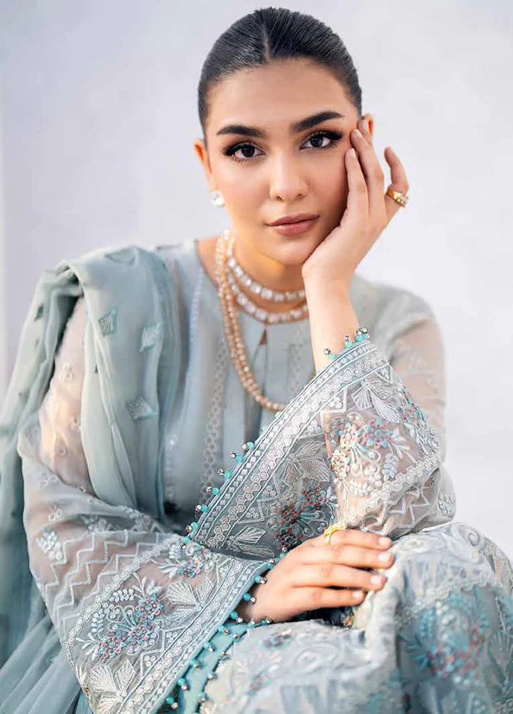Kuch Khas By Flossie Embroidered Chiffon Suit Unstitched 3 Piece FL24K K-1507 Izara - Luxury Collection