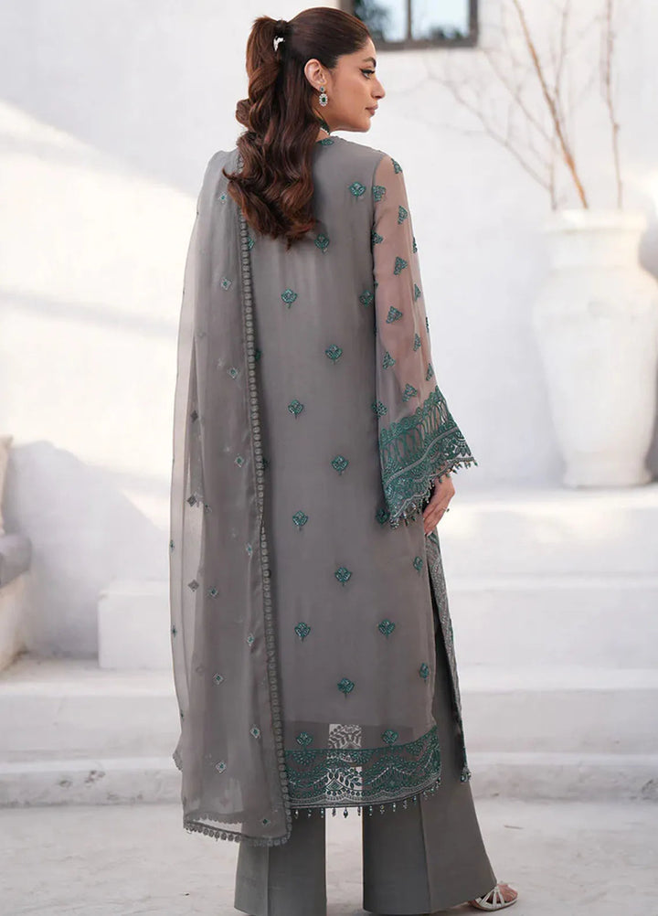 Kuch Khas By Flossie Embroidered Chiffon Suit Unstitched 3 Piece FL24K K-1508 Elle - Luxury Collection
