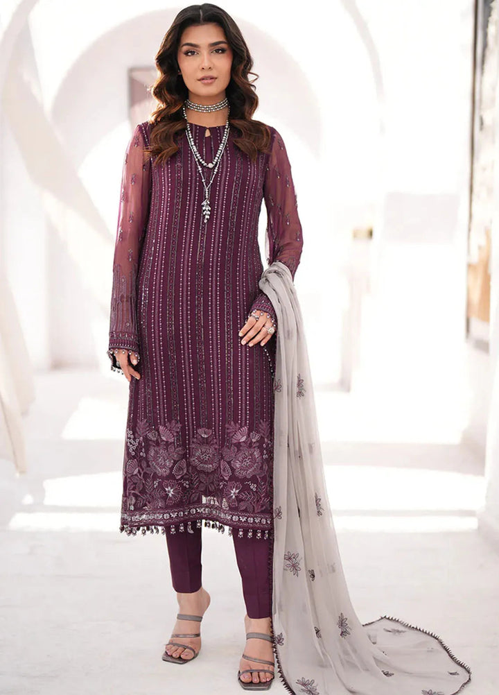 Kuch Khas By Flossie Embroidered Chiffon Suit Unstitched 3 Piece FL24K K-1509 Claire - Luxury Collection