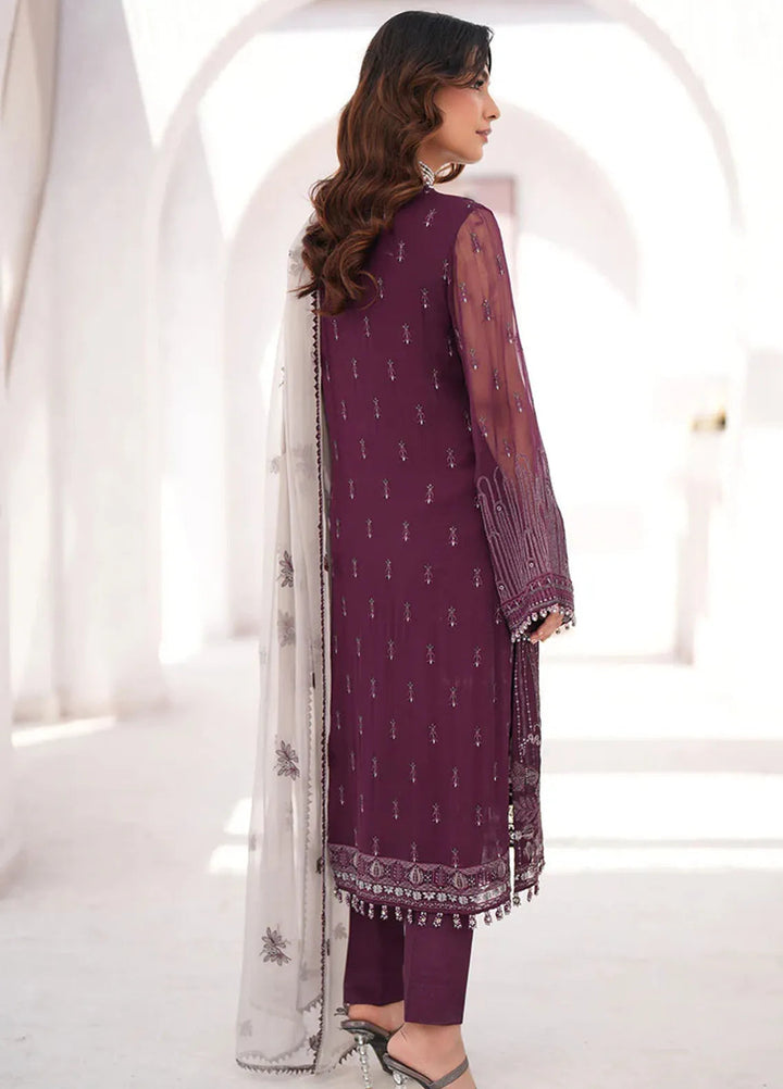 Kuch Khas By Flossie Embroidered Chiffon Suit Unstitched 3 Piece FL24K K-1509 Claire - Luxury Collection