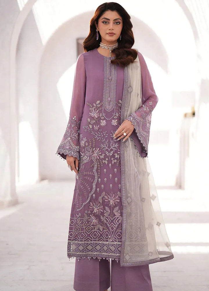 Kuch Khas By Flossie Embroidered Chiffon Suit Unstitched 3 Piece FL24K K-1510 Reya - Luxury Collection