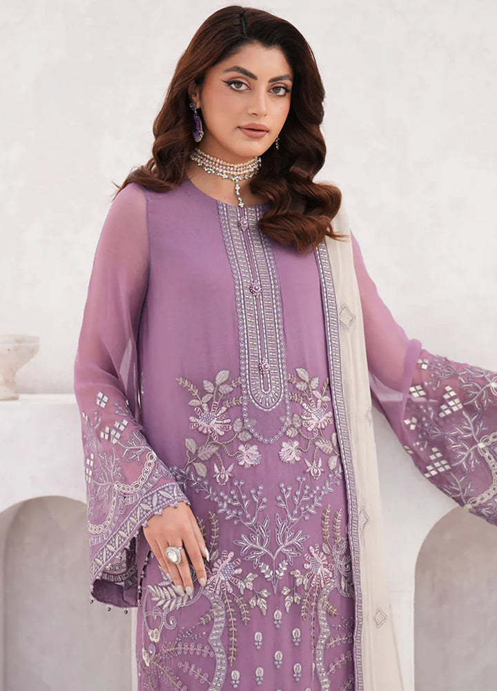 Kuch Khas By Flossie Embroidered Chiffon Suit Unstitched 3 Piece FL24K K-1510 Reya - Luxury Collection