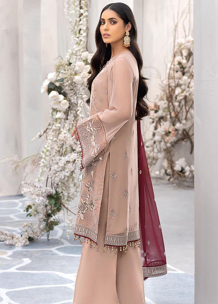 Kuch Khas By Flossie Embroidered Chiffon Suits Unstitched 3 Piece FS23KKLU K-1210 Spiffy Desire - Luxury Collection