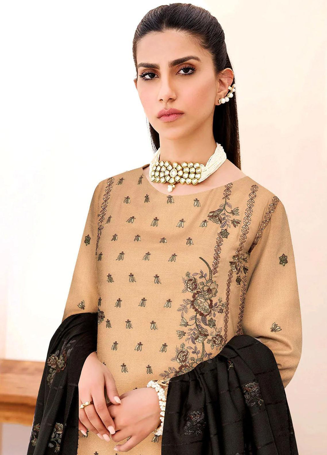 Kuch Khas By Insiya Clothing Embroidered Dhanak Suits Unstitched 3 Piece INS23KK D-06 - Winter Collection