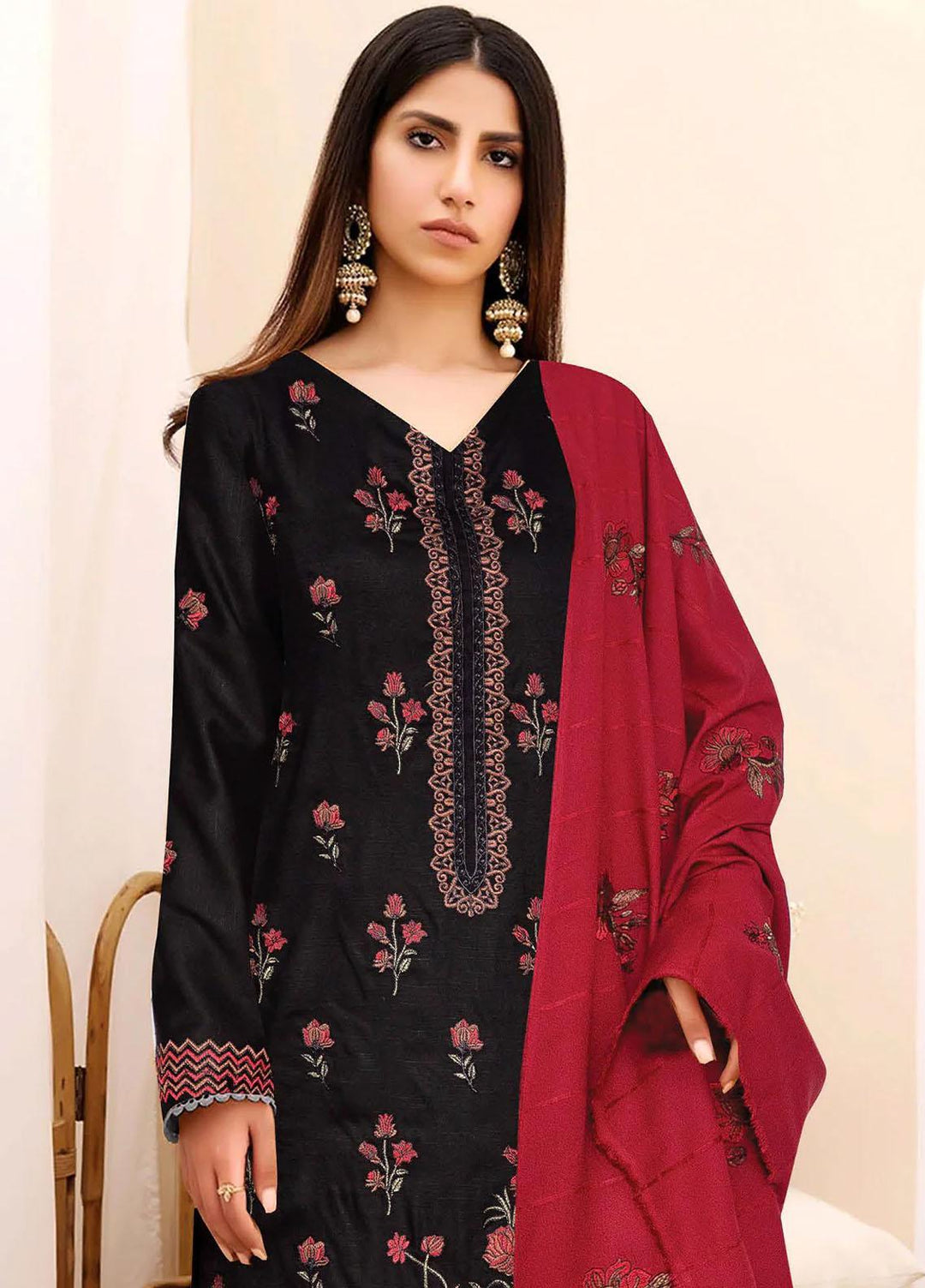 Kuch Khas By Insiya Clothing Embroidered Dhanak Suits Unstitched 3 Piece INS23KK D-07 - Winter Collection