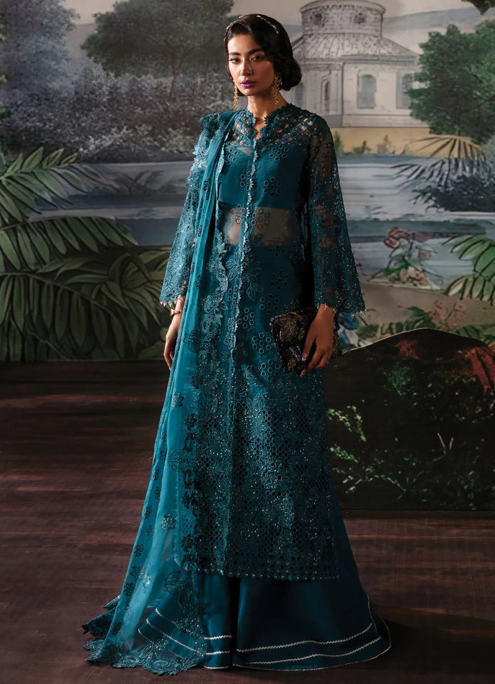 La Fuchsia By Afrozeh Embroidered Organza Suit Unstitched 3 Piece AF24L Alba - Festive Collection