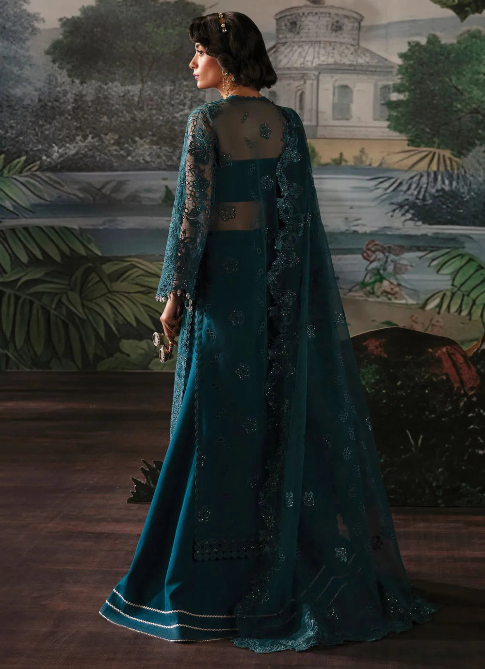 La Fuchsia By Afrozeh Embroidered Organza Suit Unstitched 3 Piece AF24L Alba - Festive Collection