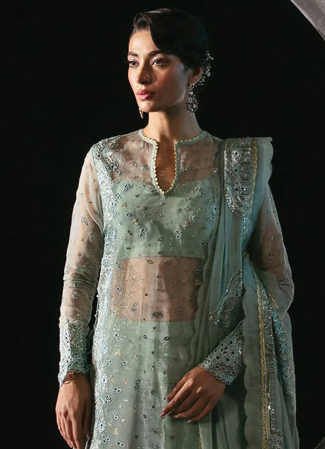 La Fuchsia By Afrozeh Embroidered Organza Suit Unstitched 3 Piece AF24L Amalfi - Festive Collection