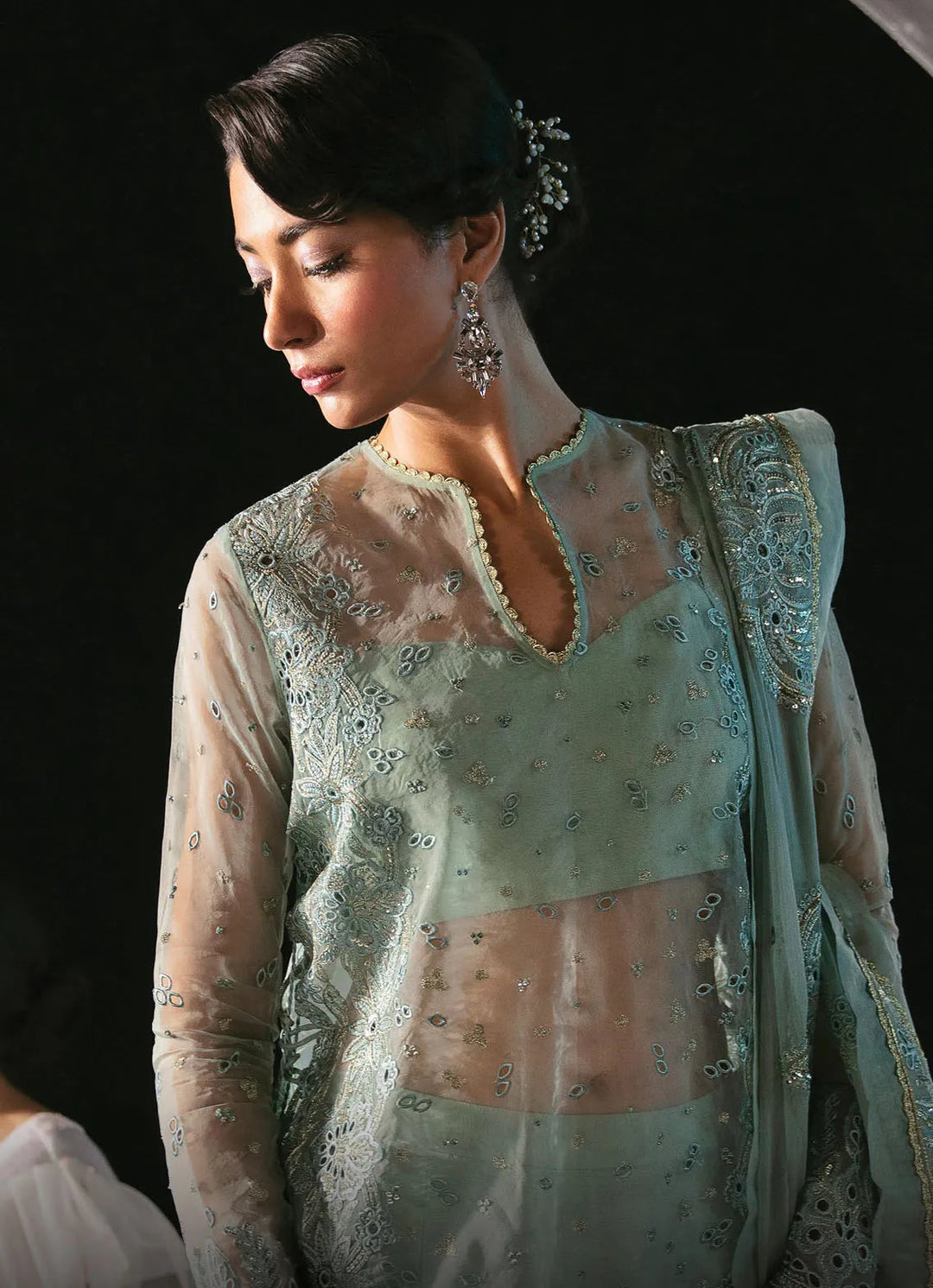 La Fuchsia By Afrozeh Embroidered Organza Suit Unstitched 3 Piece AF24L Amalfi - Festive Collection