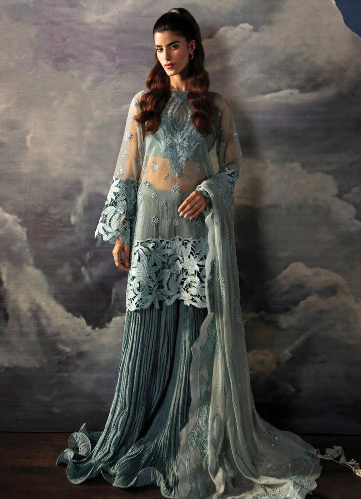 La Fuchsia By Afrozeh Embroidered Organza Suit Unstitched 3 Piece AF24L Astra - Festive Collection