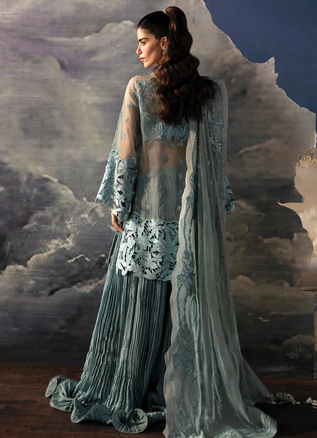 La Fuchsia By Afrozeh Embroidered Organza Suit Unstitched 3 Piece AF24L Astra - Festive Collection