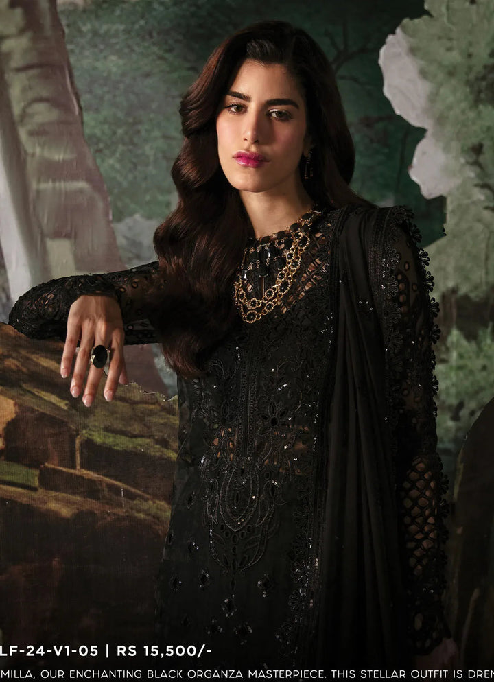 La Fuchsia By Afrozeh Embroidered Organza Suit Unstitched 3 Piece AF24L Camilla - Festive Collection