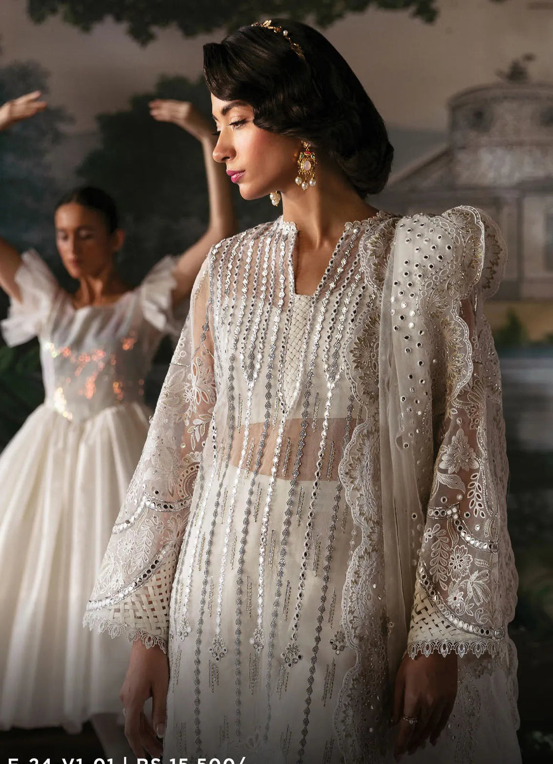 La Fuchsia By Afrozeh Embroidered Organza Suit Unstitched 3 Piece AF24L Laira - Festive Collection