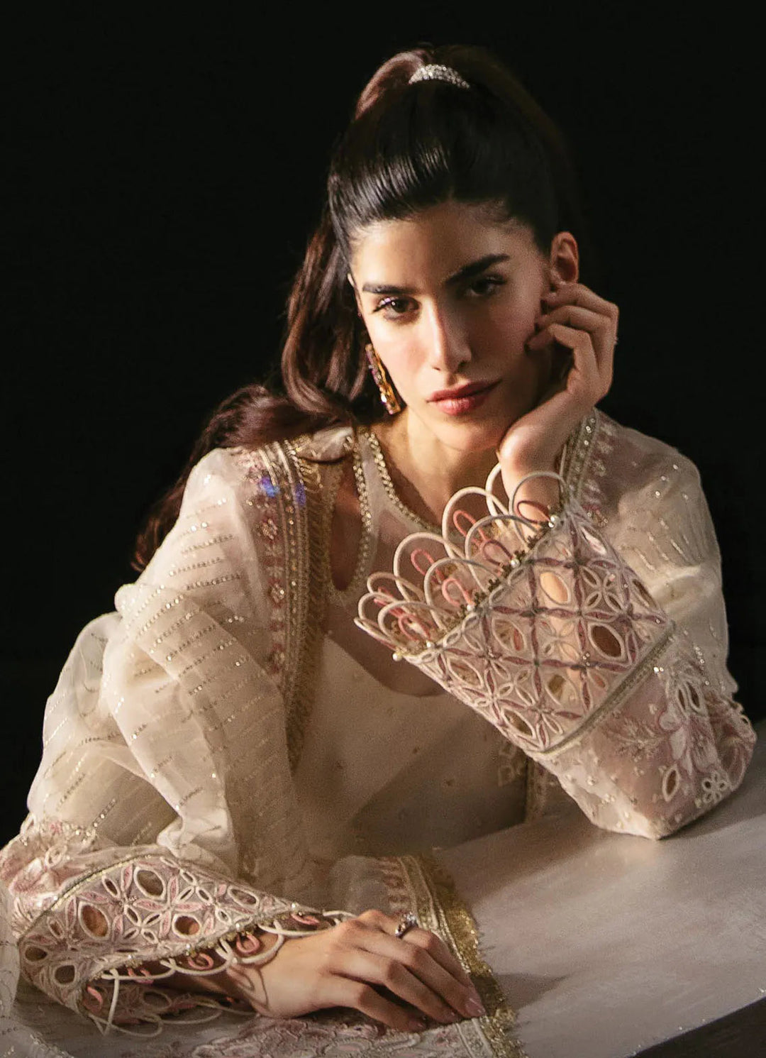 La Fuchsia By Afrozeh Embroidered Organza Suit Unstitched 3 Piece AF24L Zeya - Festive Collection