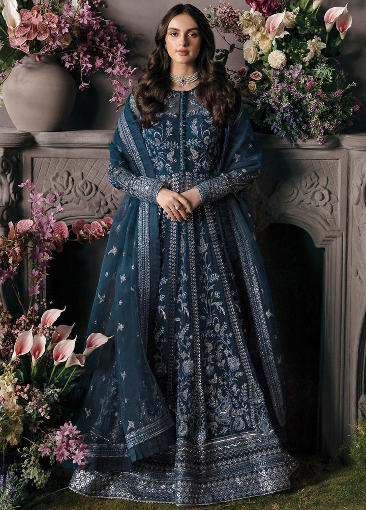 La Fuchsia By Afrozeh Embroidered Chiffon Suits Unstitched 3 Piece AF23LFS ALF-23-V1-02 Yale - Luxury Formal Collection