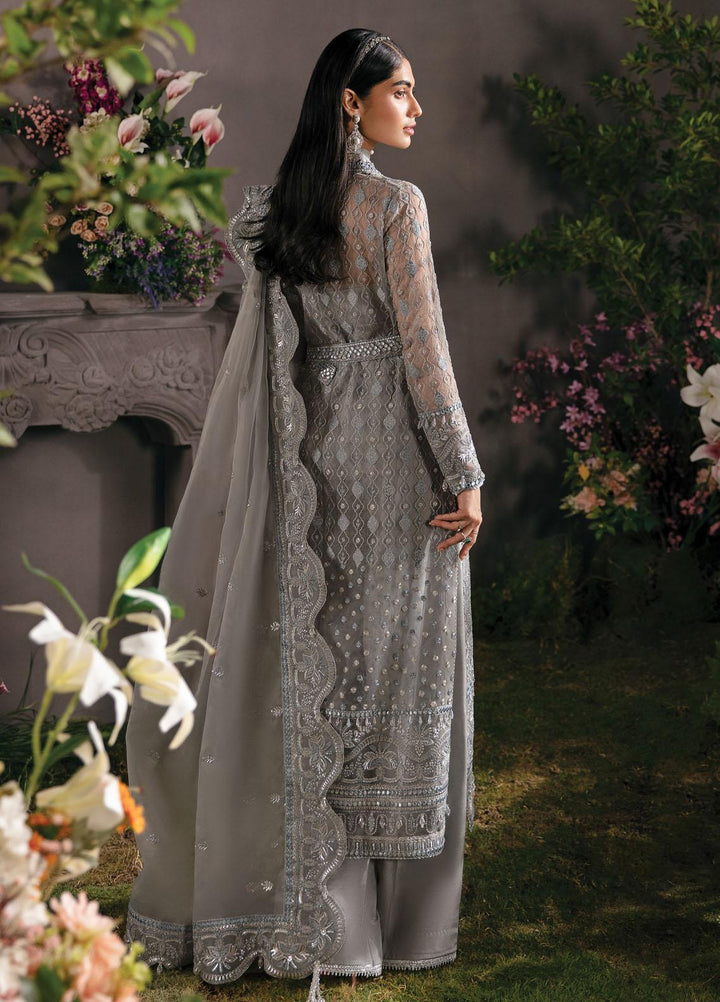 La Fuchsia By Afrozeh Embroidered Organza Suits Unstitched 3 Piece AF23LFS ALF-23-V1-03 Moonlit - Luxury Formal Collection