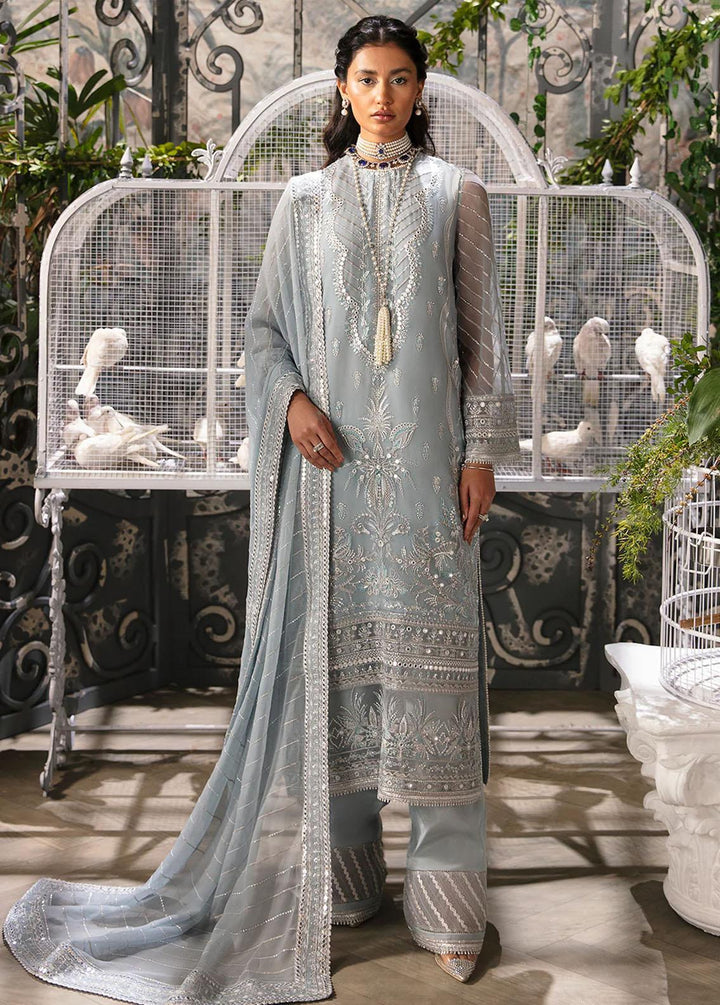 La Fuchsia By Afrozeh Embroidered Chiffon Suits Unstitched 3 Piece AF24LF D-01 Coraline - Wedding Collection