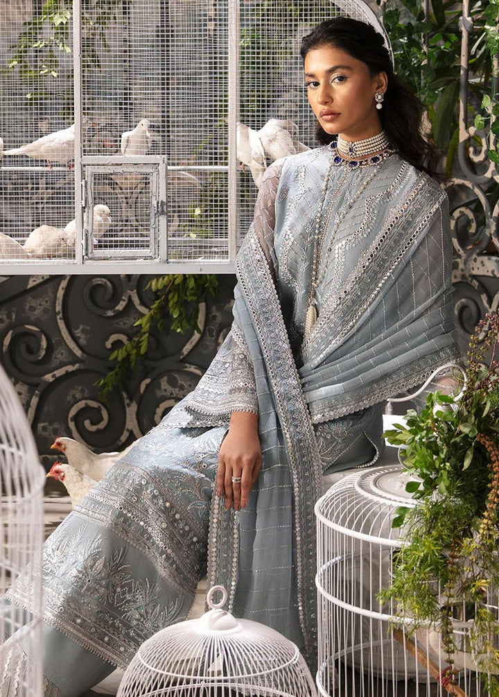 La Fuchsia By Afrozeh Embroidered Chiffon Suits Unstitched 3 Piece AF24LF D-01 Coraline - Wedding Collection