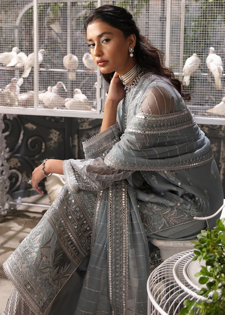 La Fuchsia By Afrozeh Embroidered Chiffon Suits Unstitched 3 Piece AF24LF D-01 Coraline - Wedding Collection