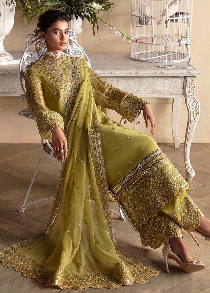 La Fuchsia By Afrozeh Embroidered Chiffon Suits Unstitched 3 Piece AF24LF D-02 Diora - Wedding Collection