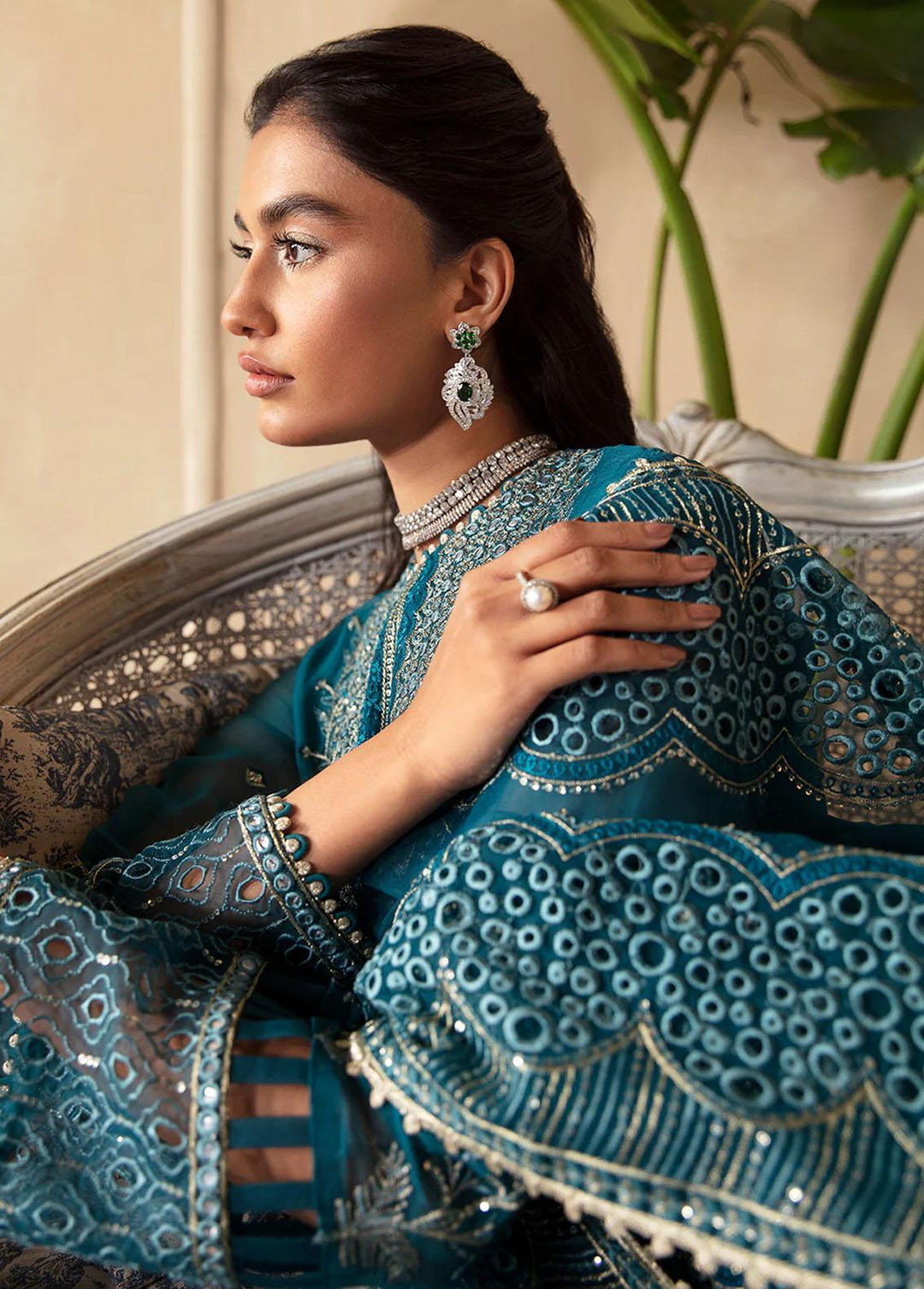 La Fuchsia By Afrozeh Embroidered Chiffon Suits Unstitched 3 Piece AF24LF D-03 Liana - Wedding Collection