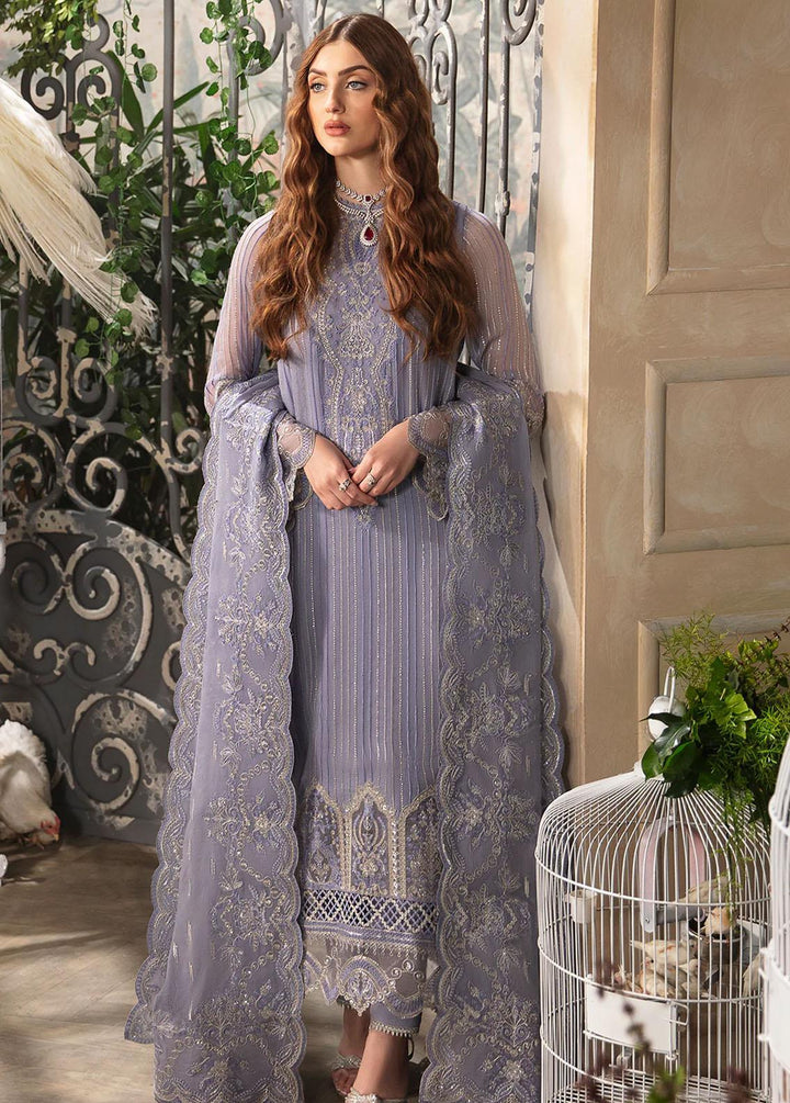 La Fuchsia By Afrozeh Embroidered Chiffon Suits Unstitched 3 Piece AF24LF D-04 Elyssa - Wedding Collection